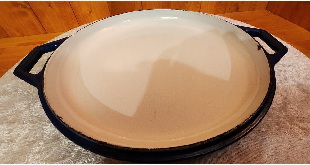 Vintage Copco Dutch Oven w/Lid – Blue Enamel Cast Iron –Mid Century Scandinavian